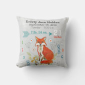 子供部屋誕生レコードキツネグクールレーヒップスターベビー クッション (正面)