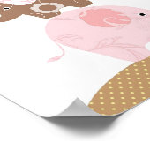 子供部屋象のアートガールズ ポスター (角)