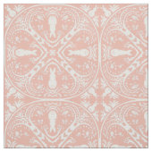 子供部屋赤面ピンクバニーウサギパターンベビーガール ファブリック (見本)