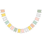 子供部屋遊ルームかわいいカラフルパステル バンティングフラッグ (全)