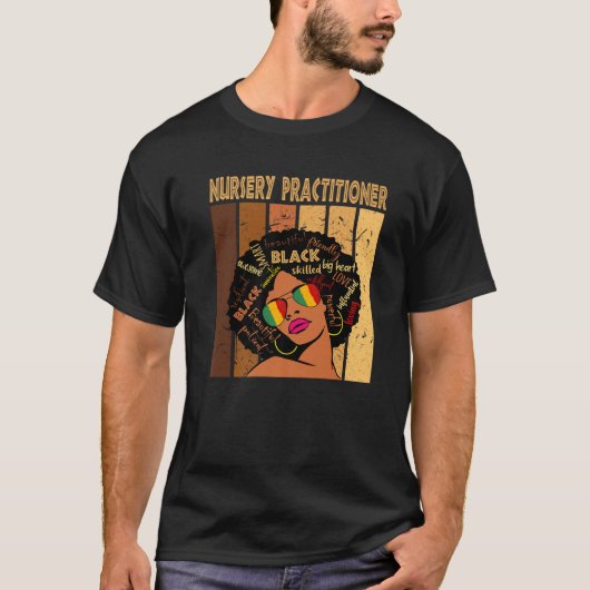 子供部屋開業医アフリカ女性ブラックヒスト Tシャツ (正面)