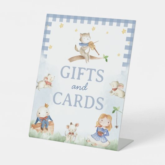子供部屋韻ギフトとカードテーブル記号 台座サイン (正面)
