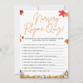 子供部屋韻クイズベビーシャワーゲームリトルカボチャ 招待状 (正面)