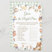 子供部屋韻Guess右の価格ベビーシャワーゲーム (正面/裏面)