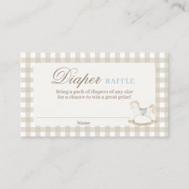 子供部屋馬おむつラッフルカード エンクロージャーカード