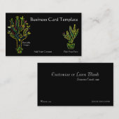 子供部屋鮮やかサボテン植物 名刺 (正面/裏面)