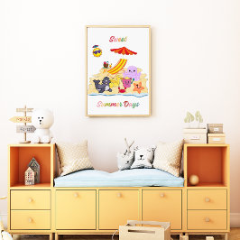 子供部屋「Sweet Summer Day」ポスターSummer Kids Room フォトプリント