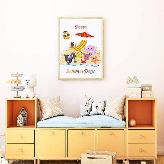 子供部屋「Sweet Summer Day」ポスターSummer Kids Room フォトプリント