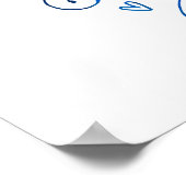 子供部屋RHYME twinkle, twinkle小さな星青色 ポスター (角)