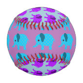 子供野球 – 象カラフルデザイン 野球ボール (裏面)