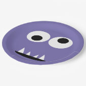 子供間抜けなモンスターの顔モンスターによっては紫色のかわいいがパーティを楽しみます ペーパープレート (アングル)