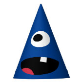 子供間抜けなモンスターの顔モンスターによっては青いかわいいがパーティを楽しみます パーティーハット (正面)
