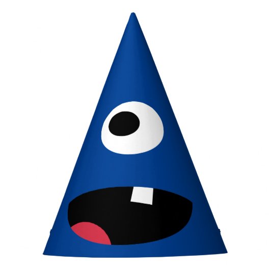 子供間抜けなモンスターの顔モンスターによっては青いかわいいがパーティを楽しみます パーティーハット (正面)