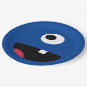 子供間抜けなモンスターの顔モンスターによっては青いかわいいがパーティを楽しみます ペーパープレート (アングル)