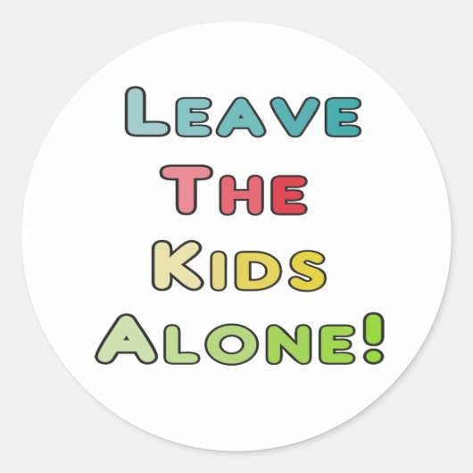 子供離れたち一人で! ラウンドシール (正面)