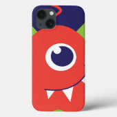 子供1目のエイリアンオレンジのipadケース Case-Mate iPhoneケース (裏面)