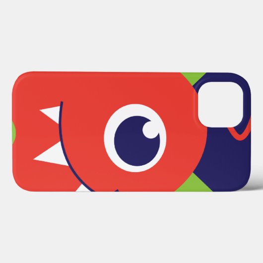 子供1目のエイリアンオレンジのipadケース Case-Mate iPhoneケース (裏面 (横))