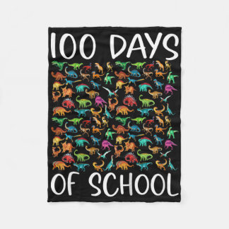子供100日の恐竜 フリースブランケット