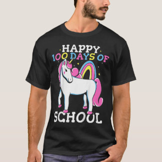 子供100日学校の女の子の幸せ100日のS Tシャツ