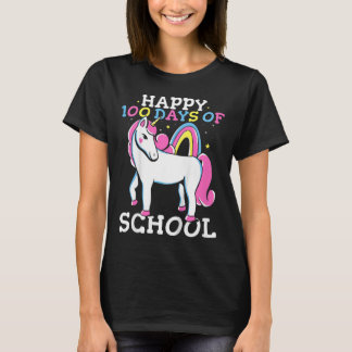 子供100日学校の女の子の幸せ100日のS Tシャツ