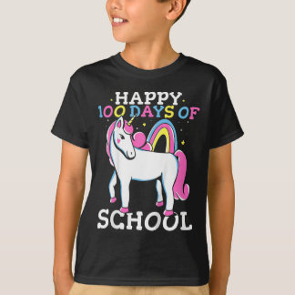子供100日学校の女の子の幸せ100日のS Tシャツ