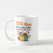 子供100日100スナック学校の100日後 コーヒーマグカップ (左)