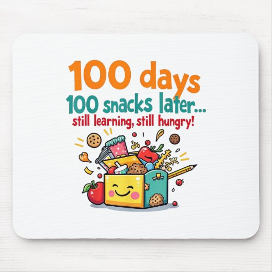 子供100日100スナック学校の100日後 マウスパッド (正面)