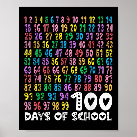 子供100th日の学校の先生子供100日マット ポスター (正面)