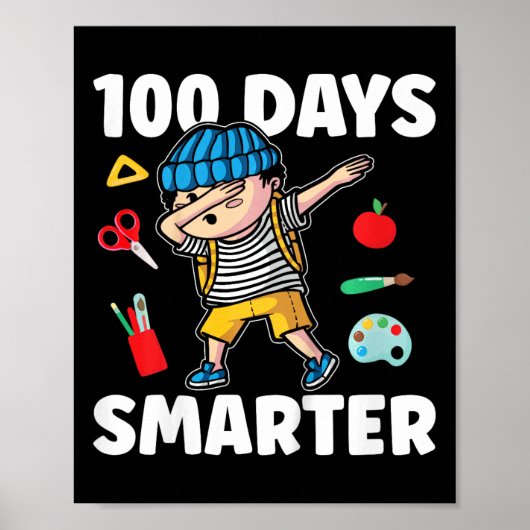 子供100th日の学校の少年の子供100日のSch ポスター (正面)