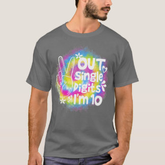 子供10th誕生日ピース独身のアウト数字Im 10 Ye Tシャツ