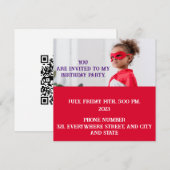 子供2人 招待状 (正面/裏面)