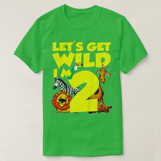 子供2歳のプレゼントで野生のIm 2nd誕生日を取得 Tシャツ (デザイン正面)