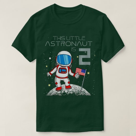 子供2歳の誕生日の宇宙飛行士ボーイズギフト2歳 Tシャツ (デザイン正面)