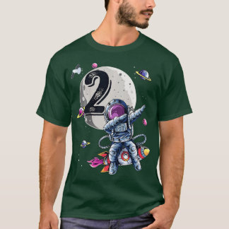 子供2歳の誕生日男の子の宇宙飛行士ギフトスパ Tシャツ