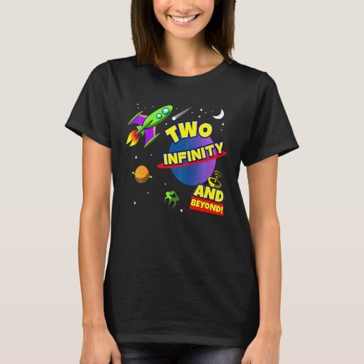 子供2歳2インフィニティと2番目の誕生日を超える Tシャツ (正面)