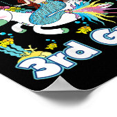 子供3年生の人魚に乗るユニコーン戻るScho ポスター (角)