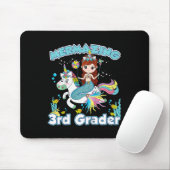 子供3年生の人魚に乗るユニコーン戻るScho マウスパッド (マウス)