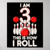 子供3歳のボーリングパーティー3歳の誕生日は、どのように ポスター (正面)