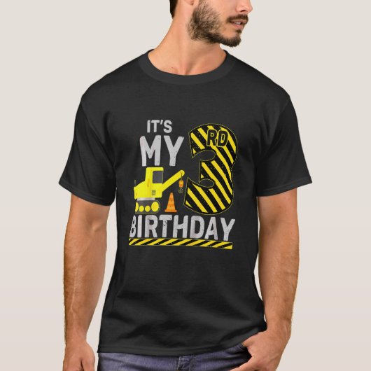 子供3歳の男の子私の3歳の誕生日の構造 Tシャツ (正面)
