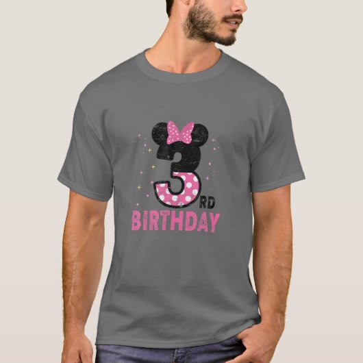 子供3歳の誕生日3歳の女の子のための日 Tシャツ (正面)
