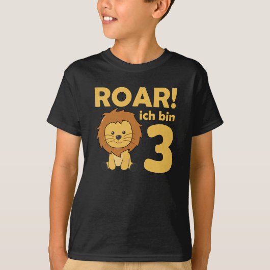 子供3歳レオ3歳 Tシャツ (正面)
