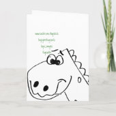 子供3rd誕生日3D恐竜カード カード (裏面)