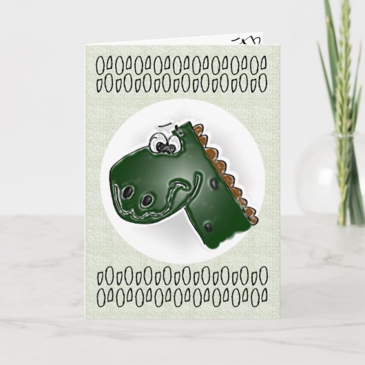 子供3rd誕生日3D恐竜カード カード (正面)