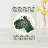 子供3rd誕生日3D恐竜カード カード (黄色い花)