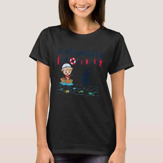 子供4年老小漁師魚釣り子供 Tシャツ (正面)