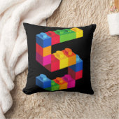 子供5年古い建物ブロック誕生日レンガ5 クッション (ブランケット)