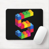 子供5年古い建物ブロック誕生日レンガ5 マウスパッド (マウス)