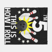 子供5歳のボーリング誕生日パーティー方法転が フリースブランケット (正面(横))