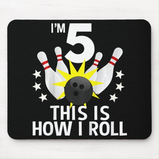 子供5歳のボーリング誕生日パーティー方法転が マウスパッド (正面)