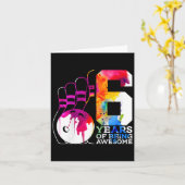 子供6年の素晴らしボーリング6誕生日 カード (黄色い花)